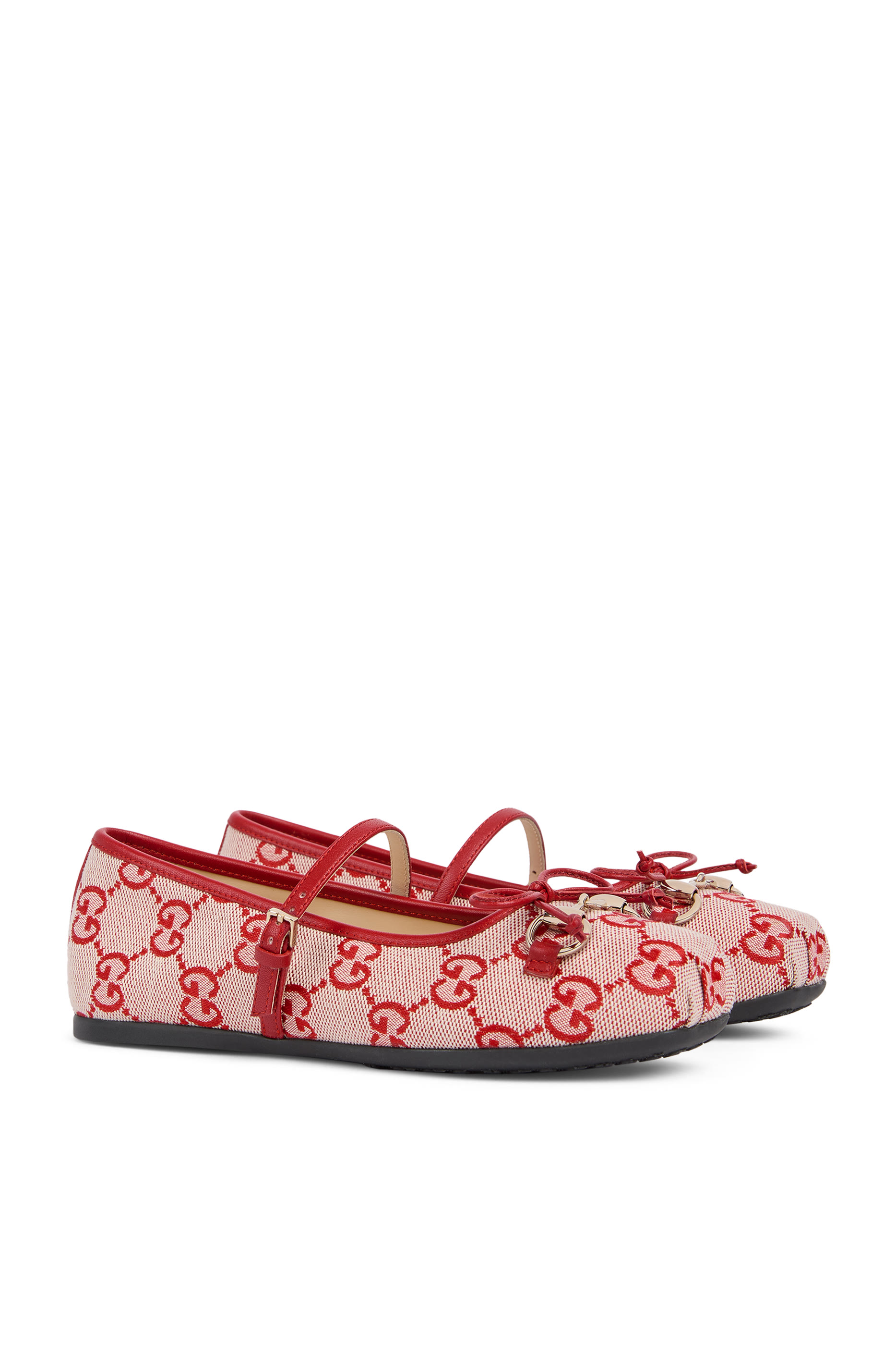 Kids GG Horsebit Ballet Flats
