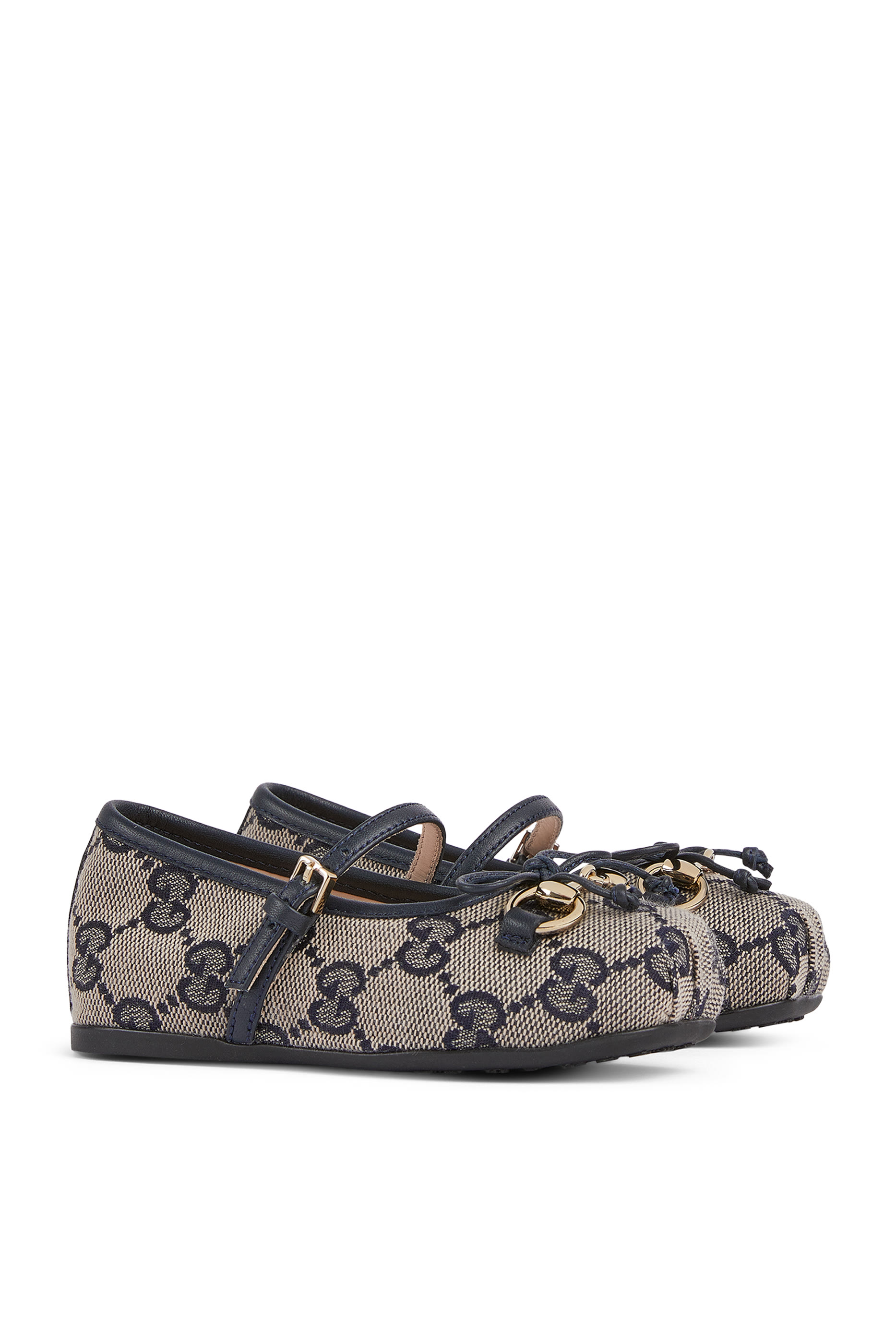 Kids GG Horsebit Ballet Flats