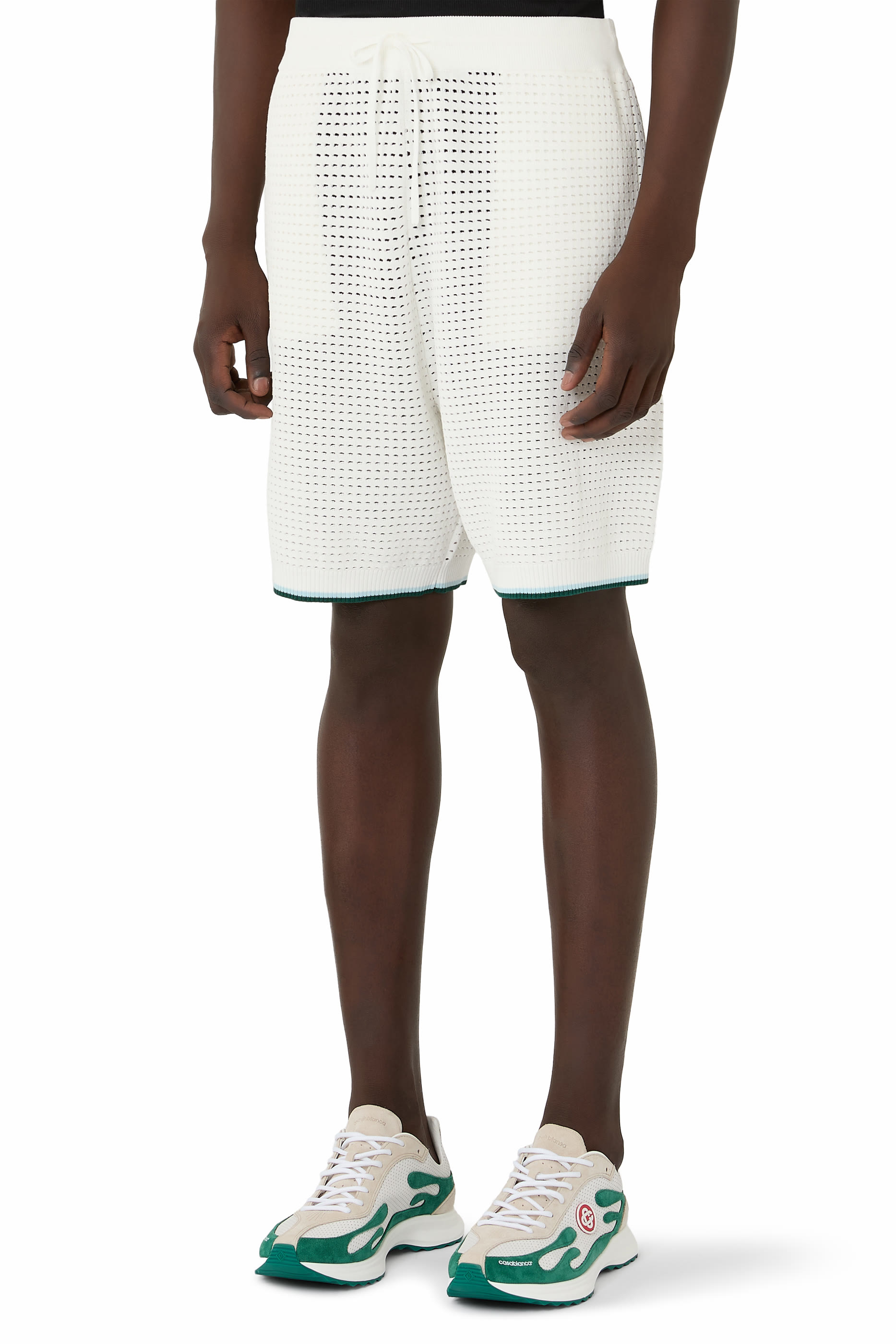Palm Tree Emblem Crochet Shorts