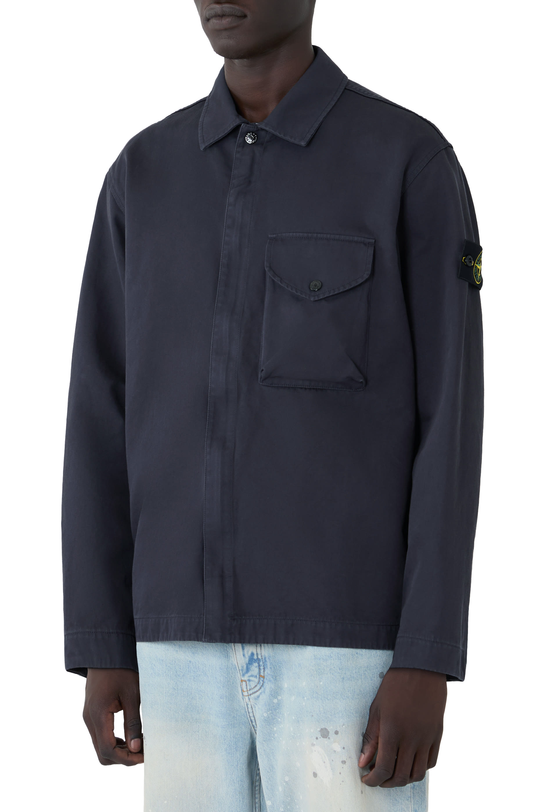 Zip-Up Chest Pocket Overshirt