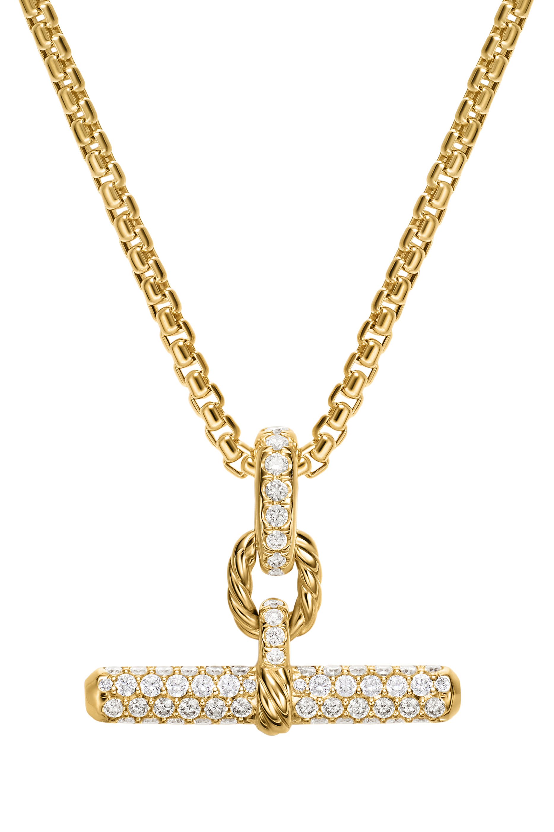 DY Madison&reg; Toggle Amulet, 18K Yellow Gold  Diamonds