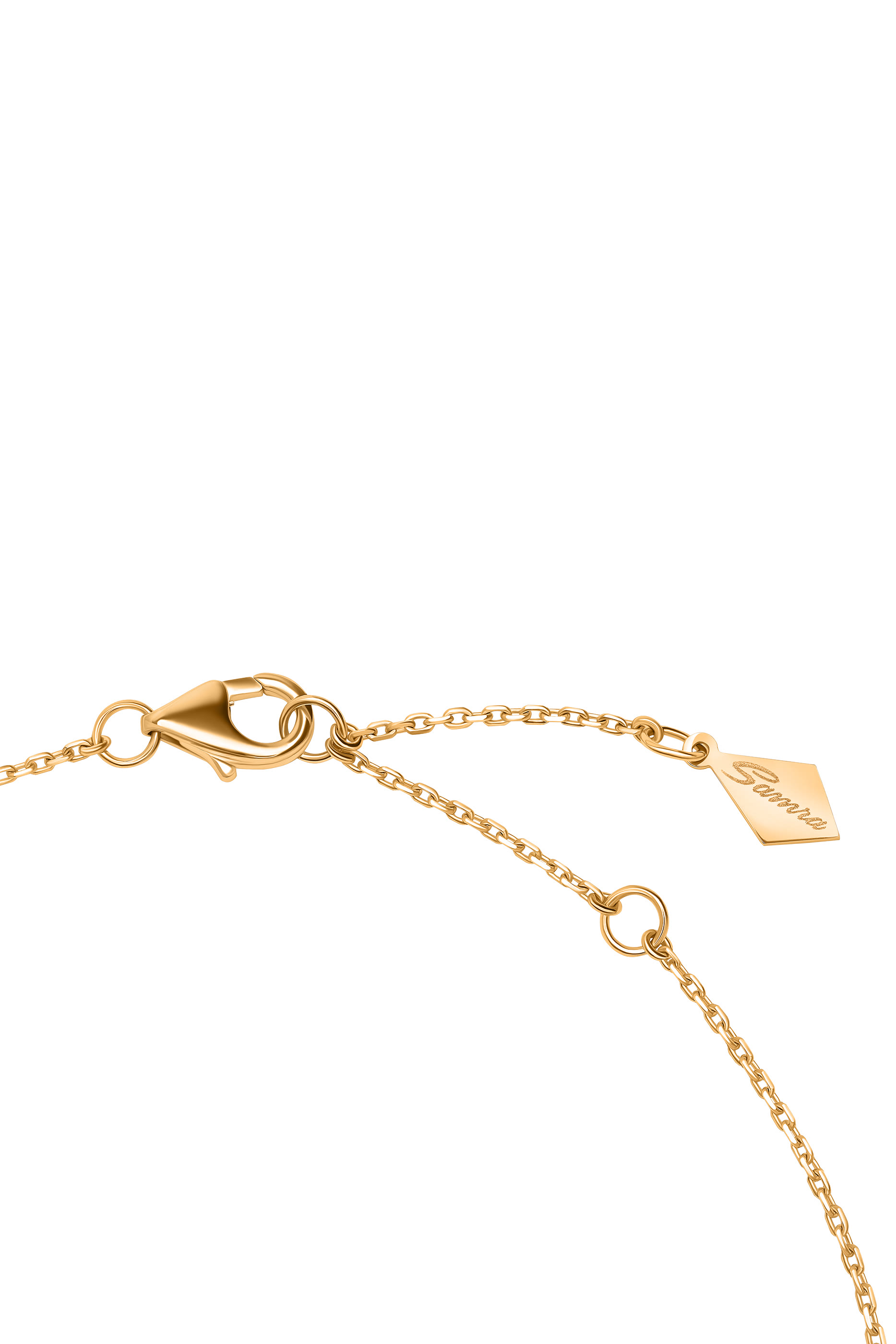 Ahjar Birwaz Necklace, 18K Rose Gold with Diamonds  Turquoise