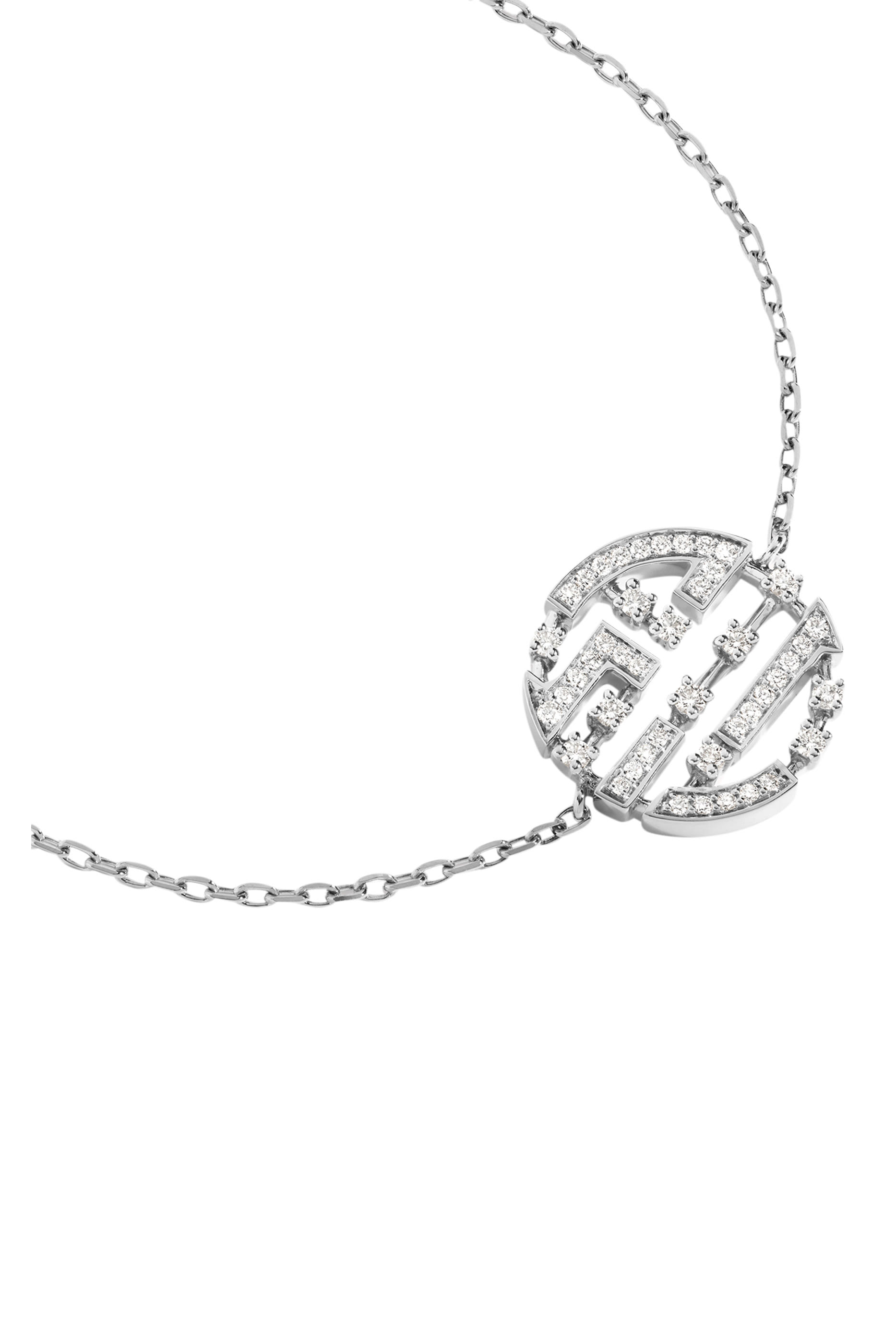 Avenues Luxe Chain Bracelet, 18k White Gold  with Full Diamonds