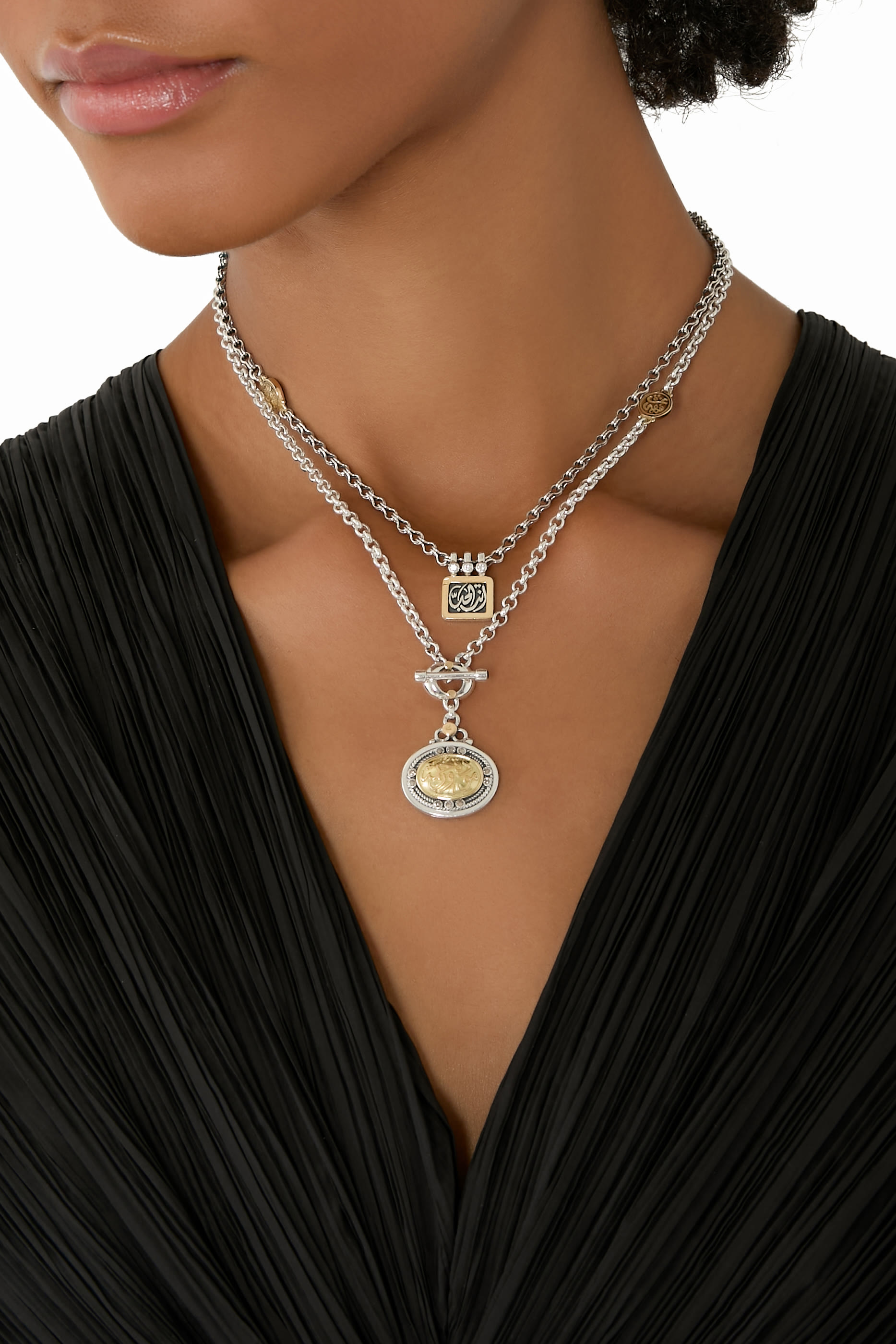 You Are The One Necklace, 18k Yellow Gold  Sterling Silver