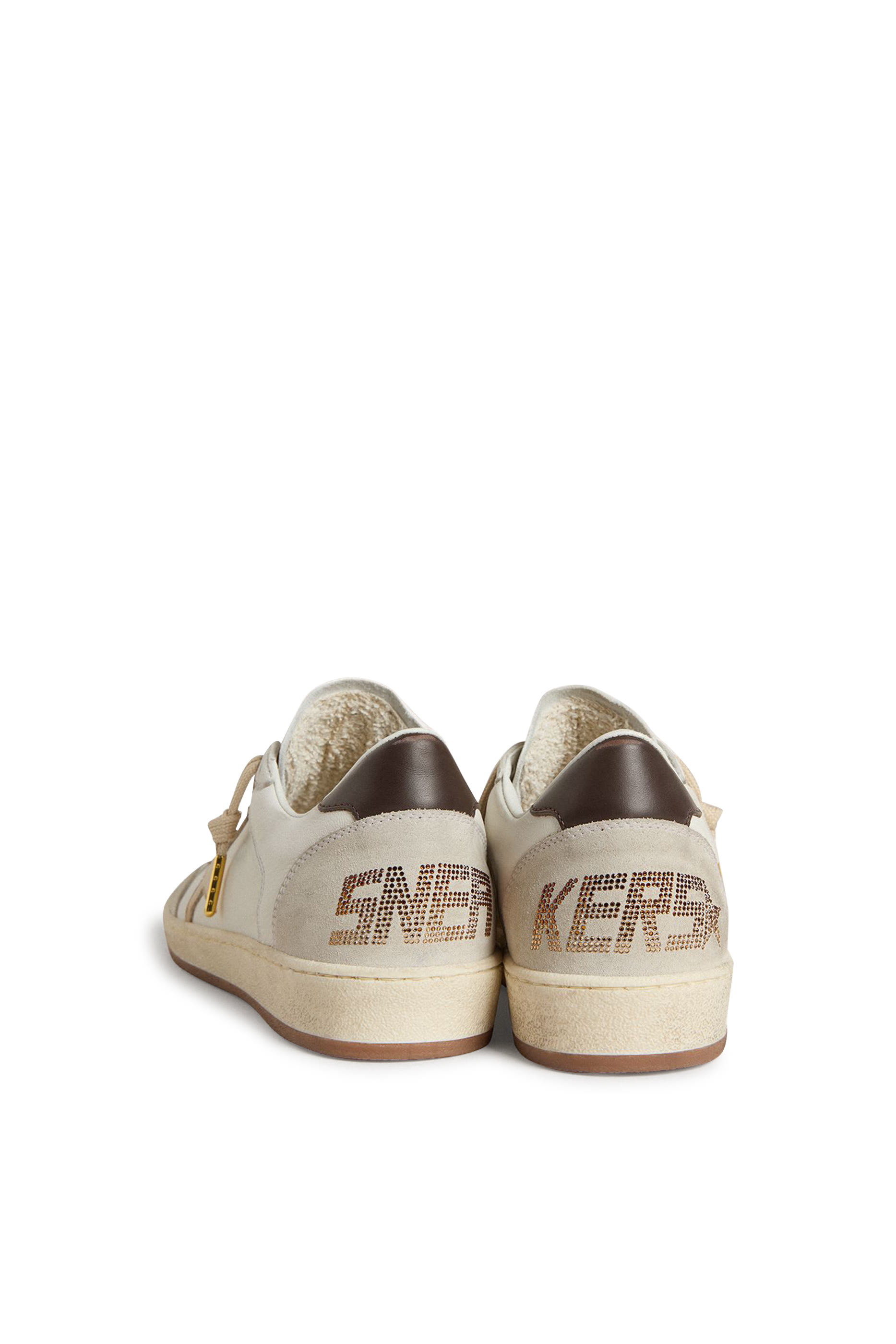  Ball Star Leather Sneakers with Swarovski Crystals