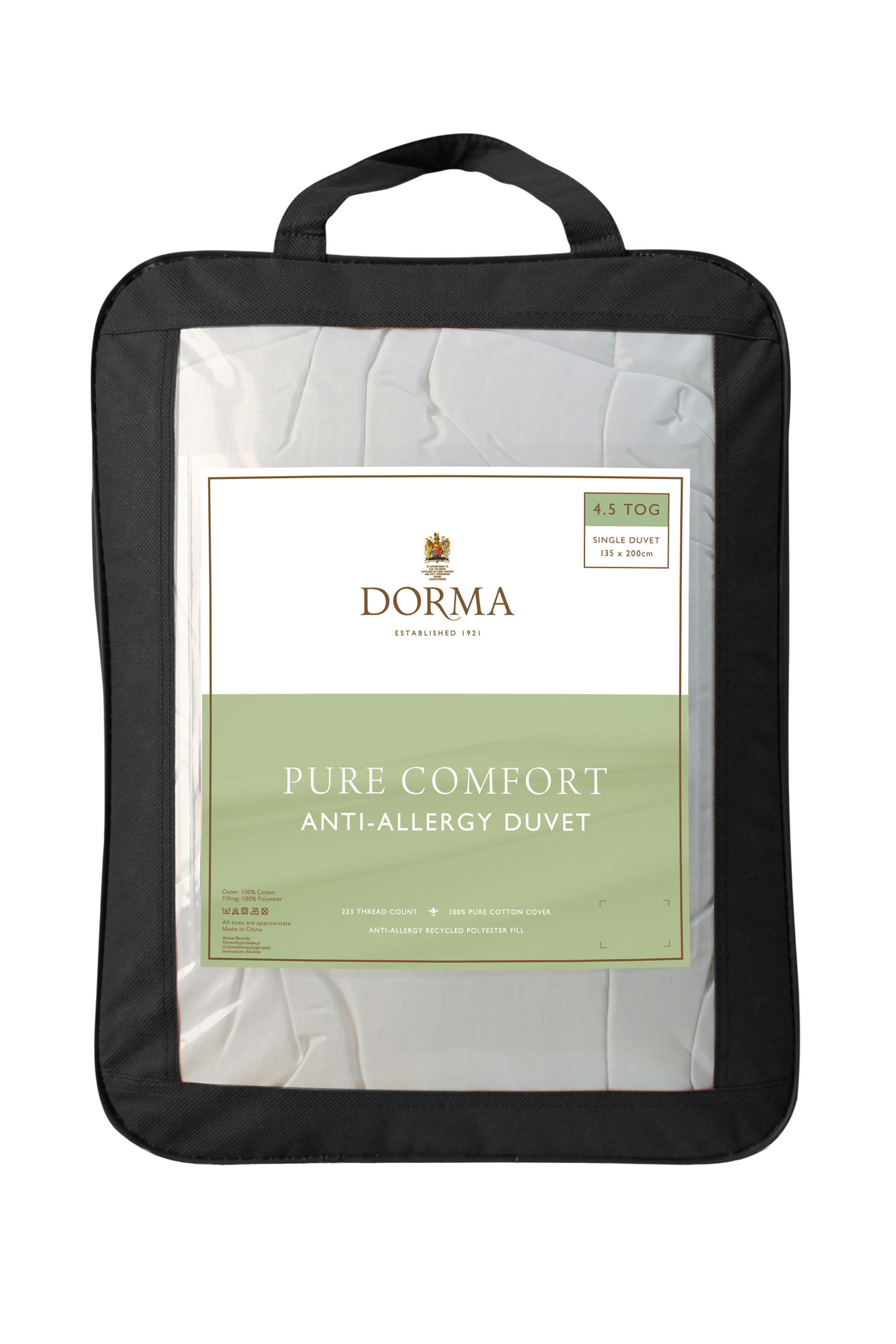 Pure Comfort Anti-Allergy 4.5 Tog Duvet