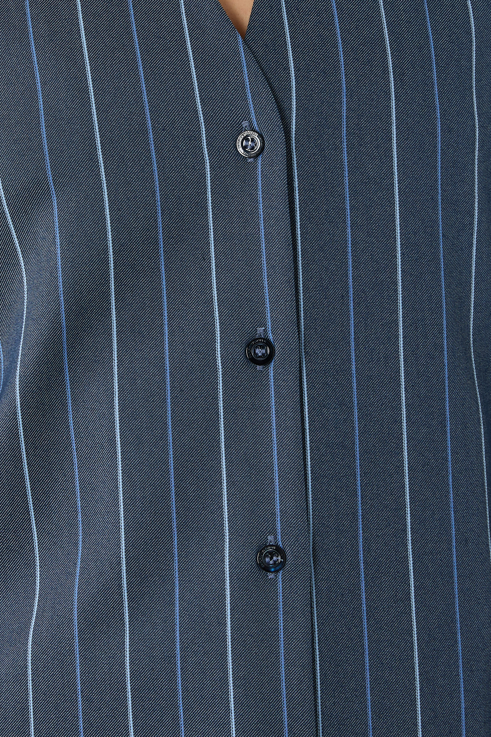 Striped Long Sleeves V-Neck Shirt