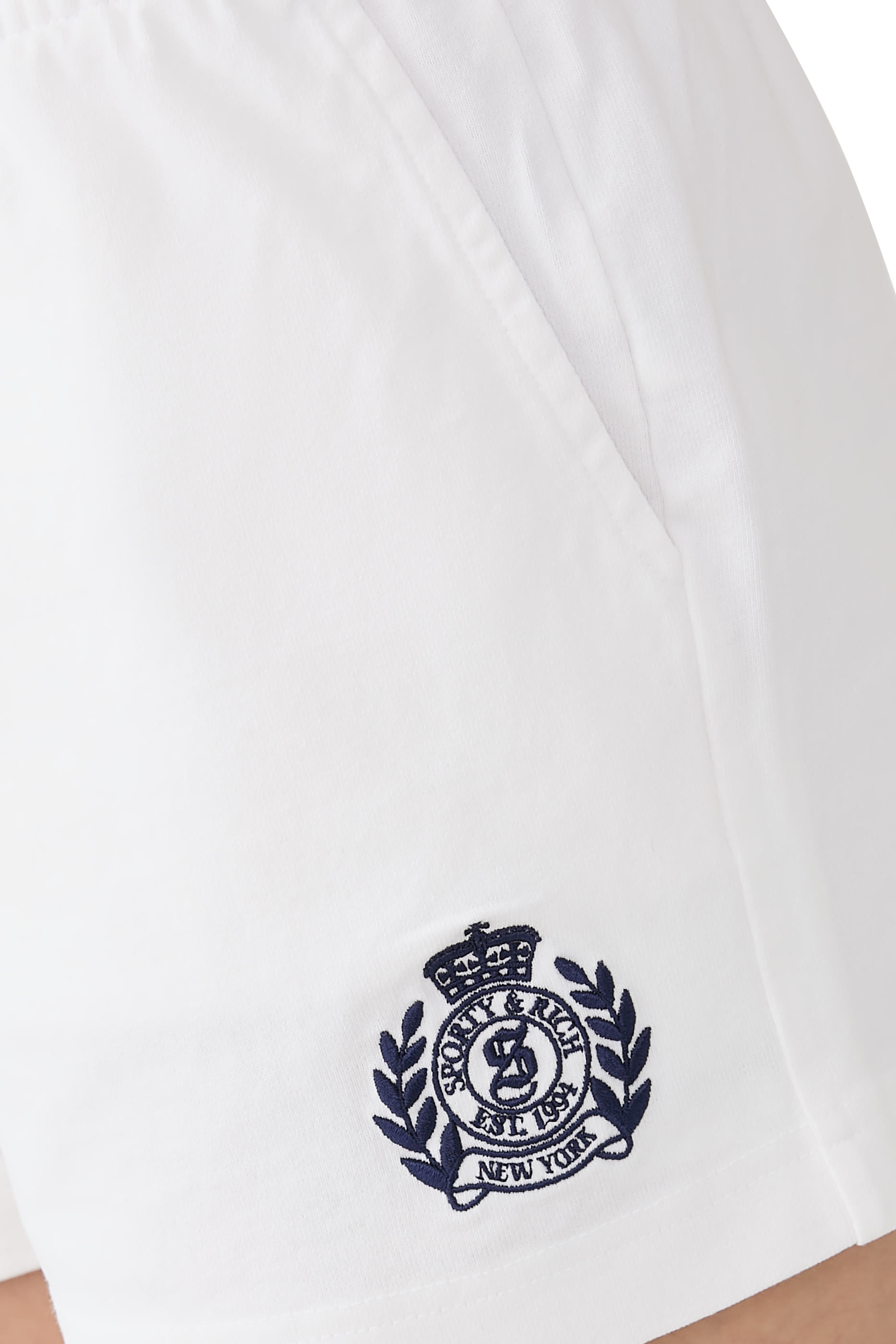 NY Crest Embroidered Disco Shorts
