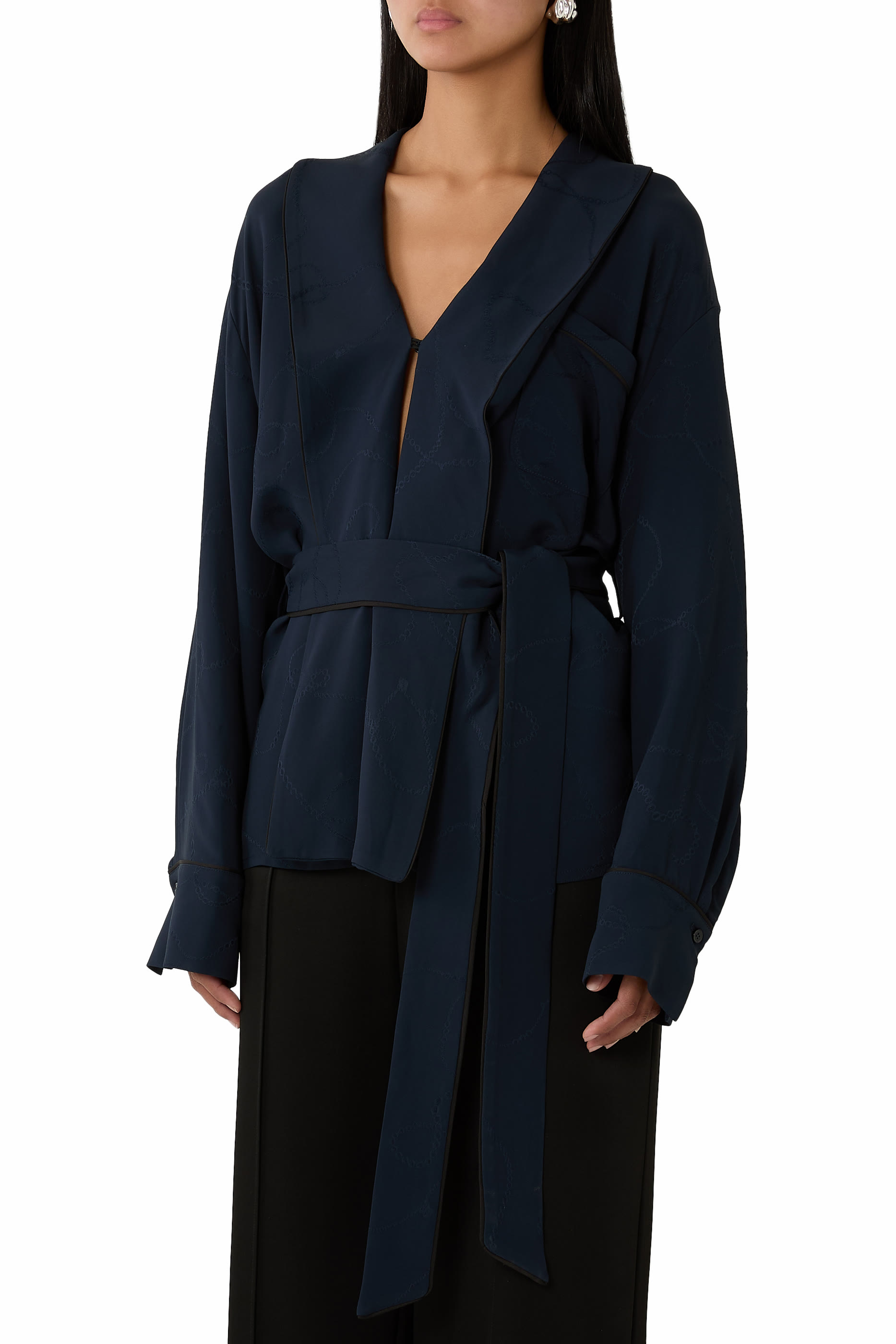 Pajama Wrap Blouse