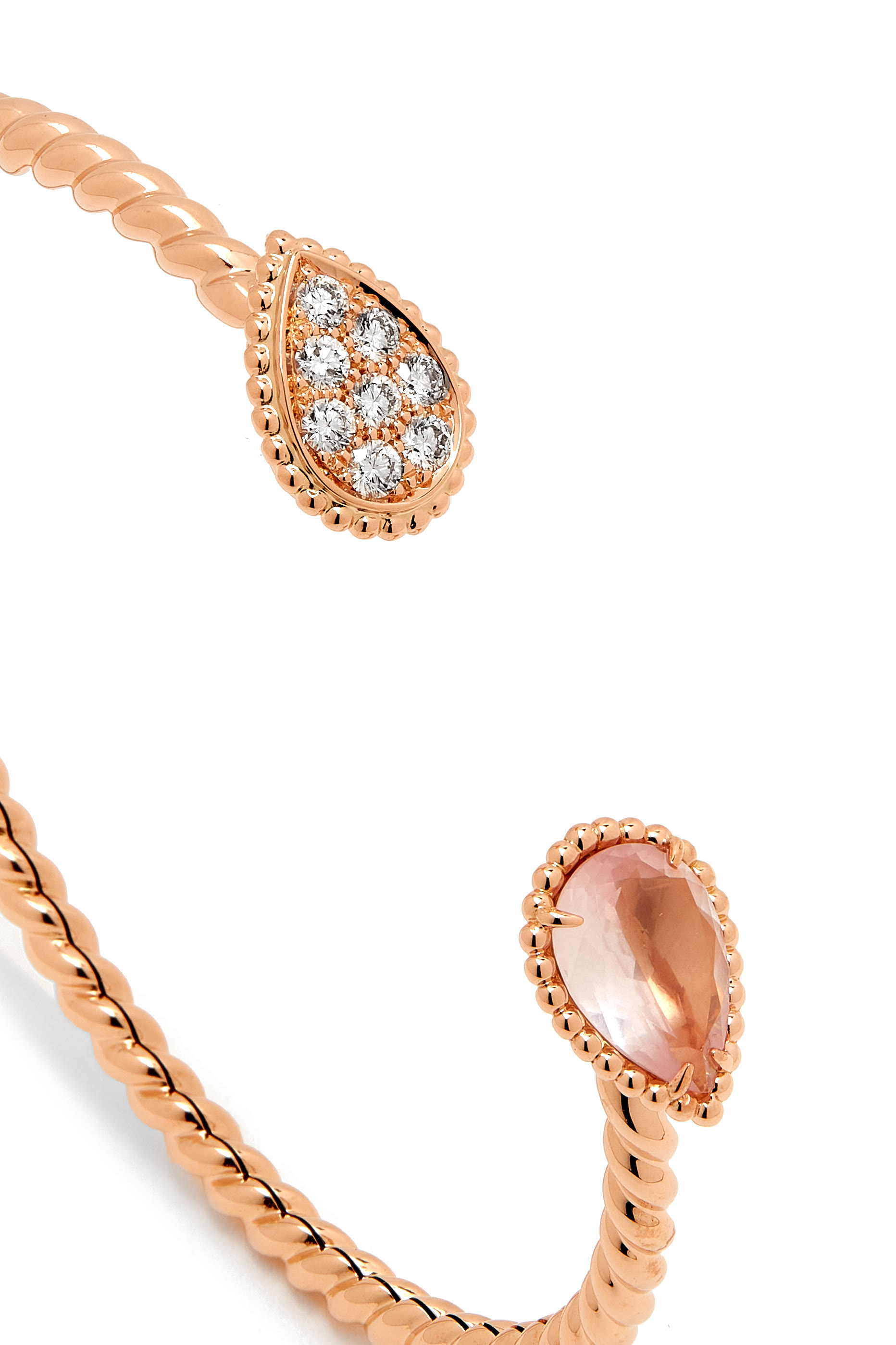Serpent Boheme Motif Bracelet, 18k Pink Gold, Quartz  Diamonds