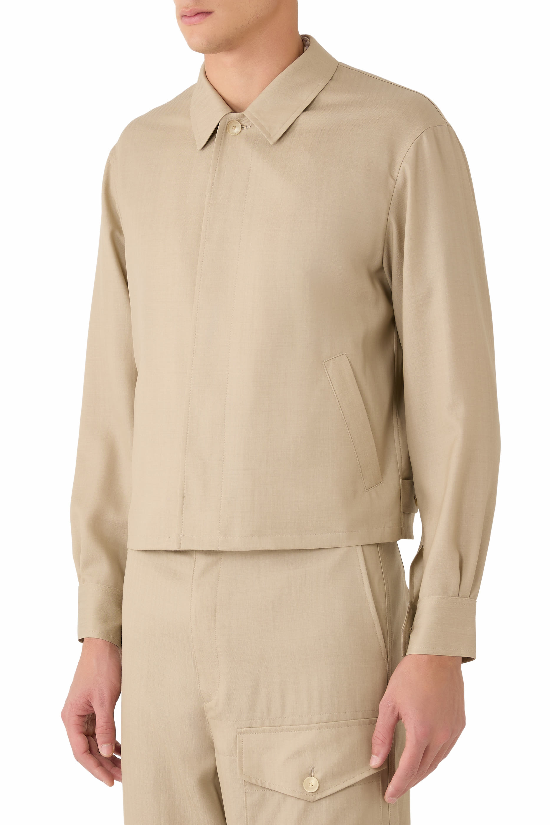 Wool Herringbone Blouson 
