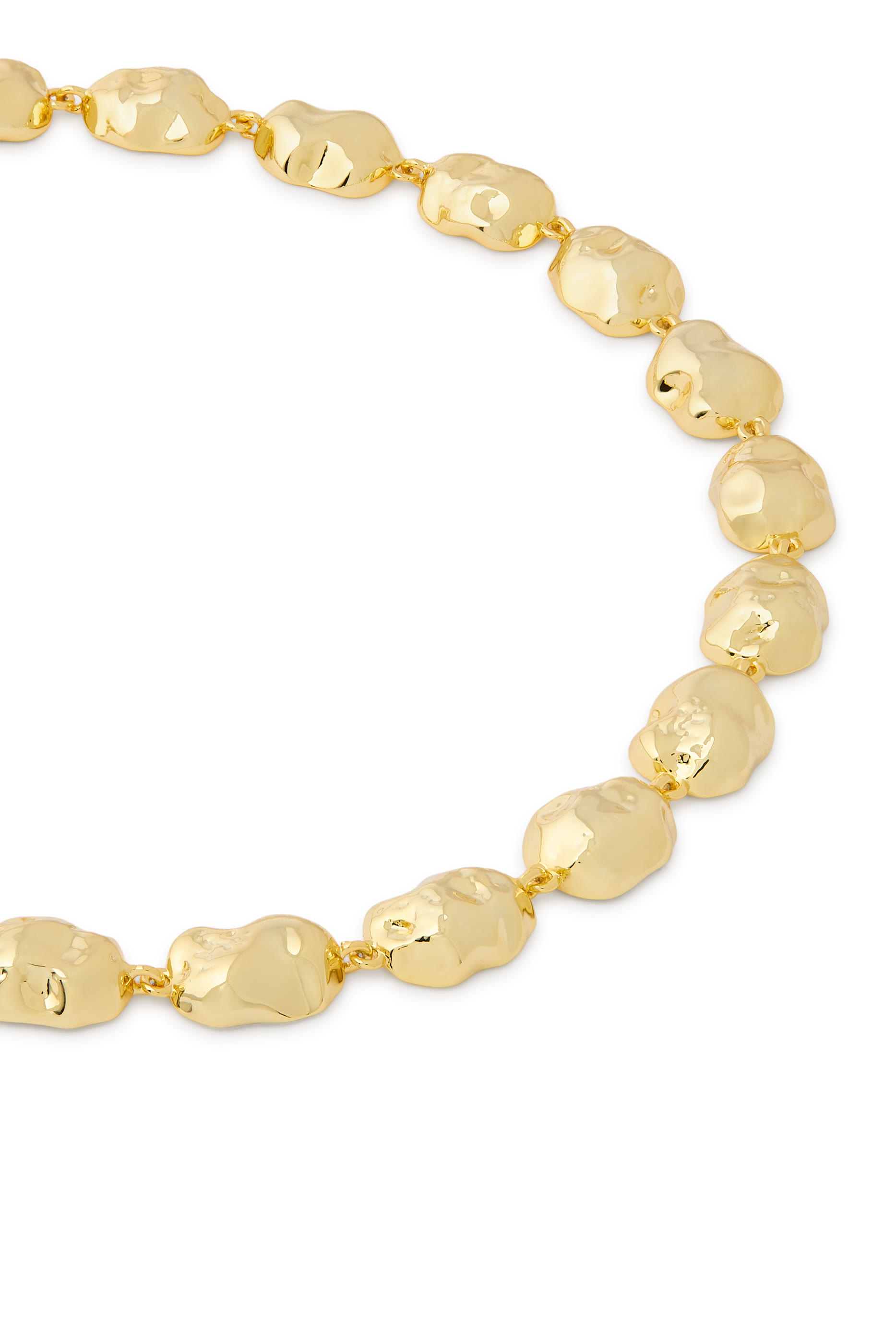 Eva Necklace, Silver-Plated Brass