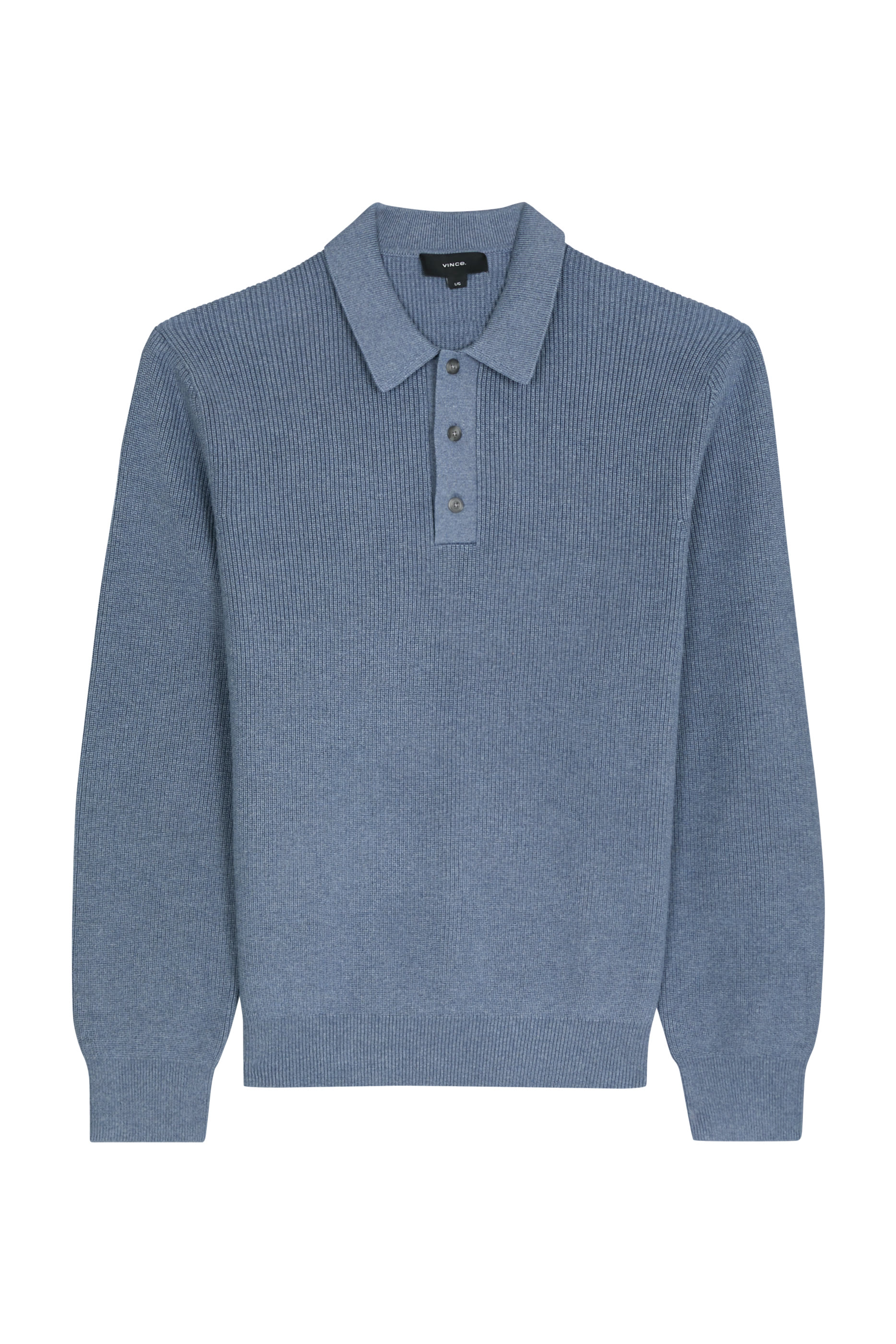 Heirloom Shaker Cotton-Cashmere Polo Sweater