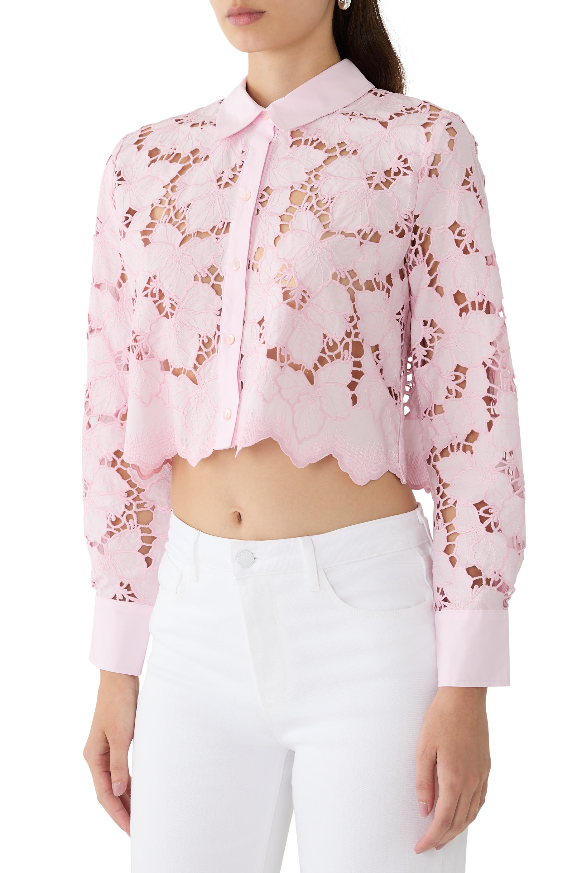 Seychelle Cutwork Crop Shirt