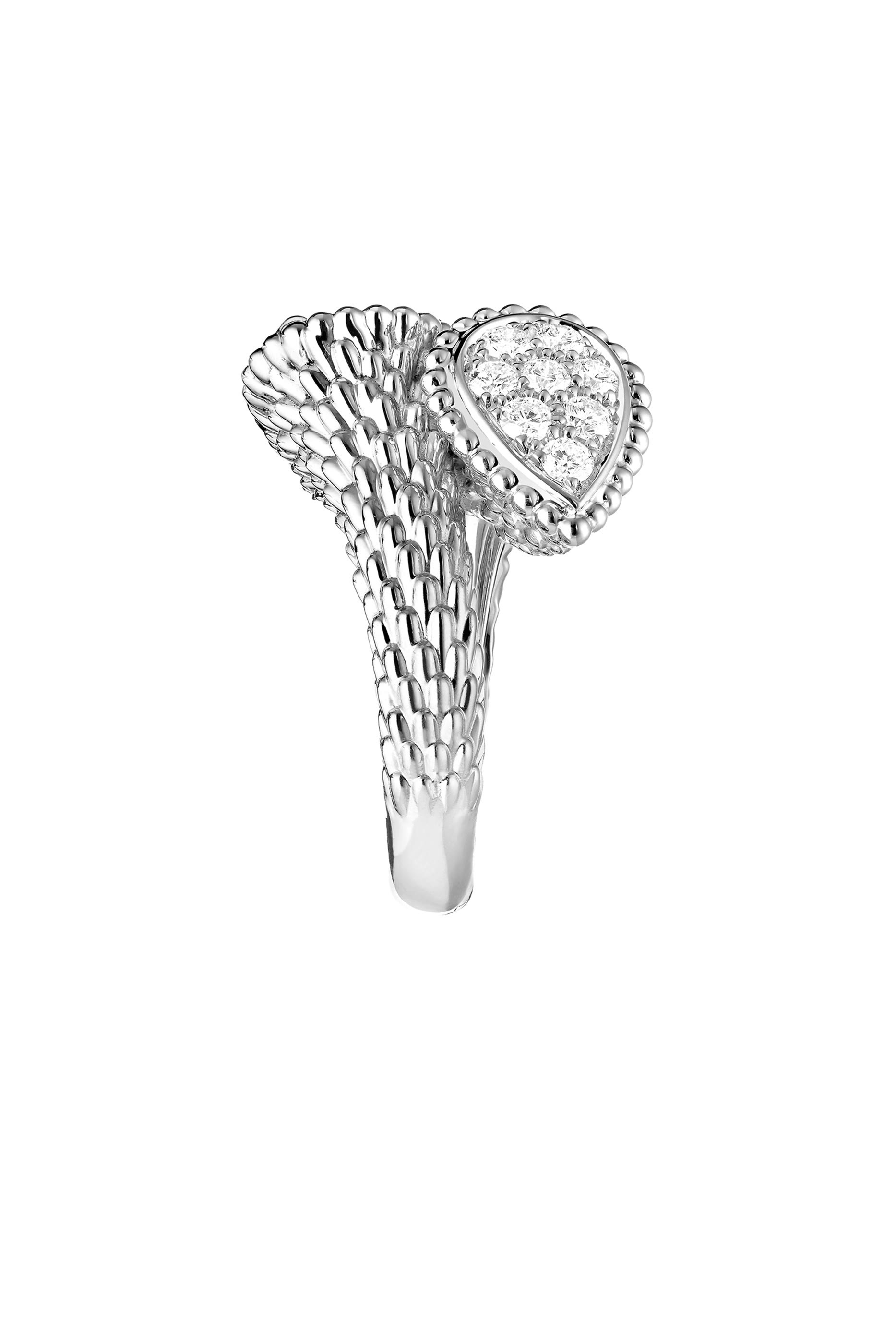 Serpent Boh&egrave;me S Motif Diamond Ring, 18k White Gold  Diamonds