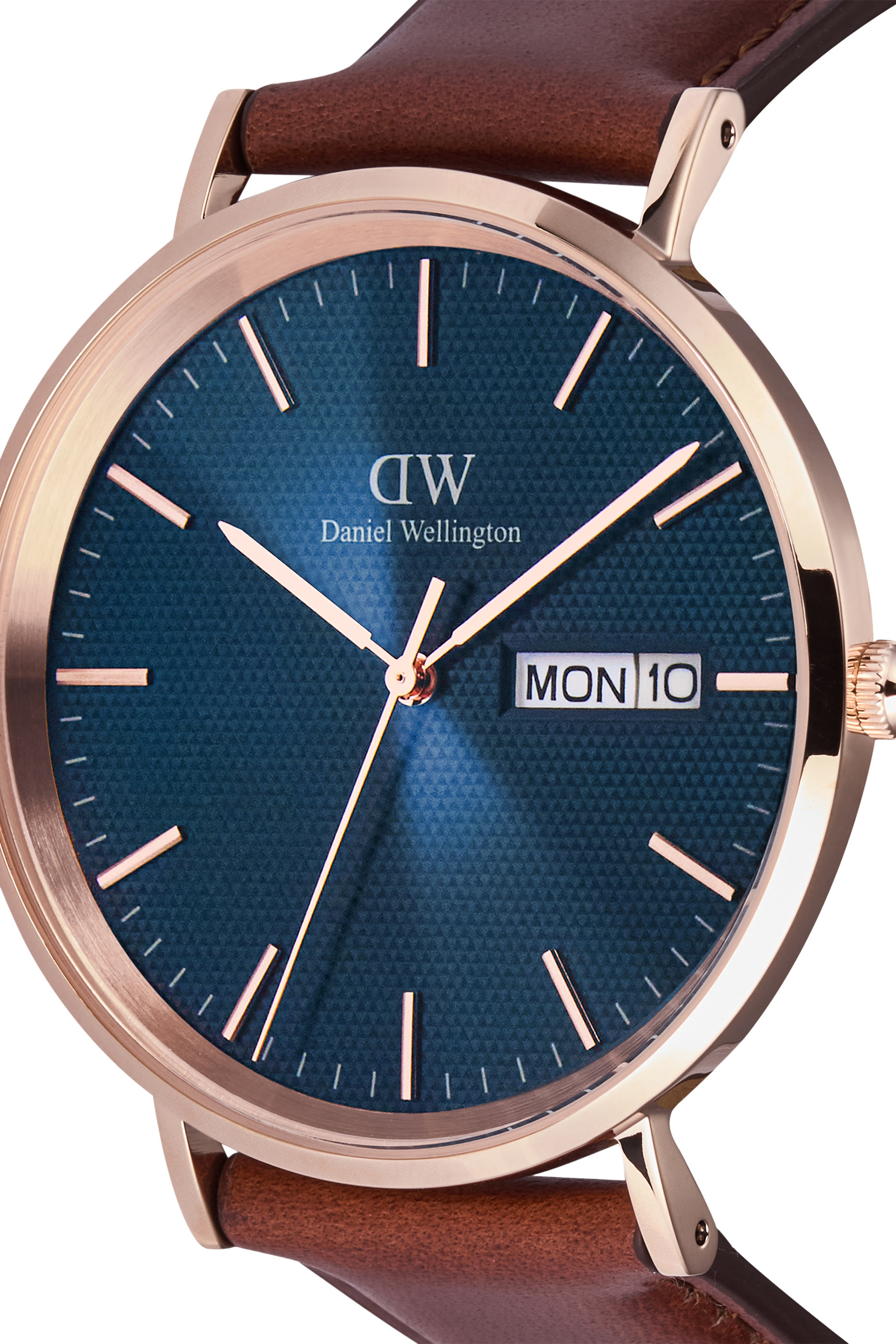 Classic Day Display Rose Gold Artic Blue Watch, 40mm