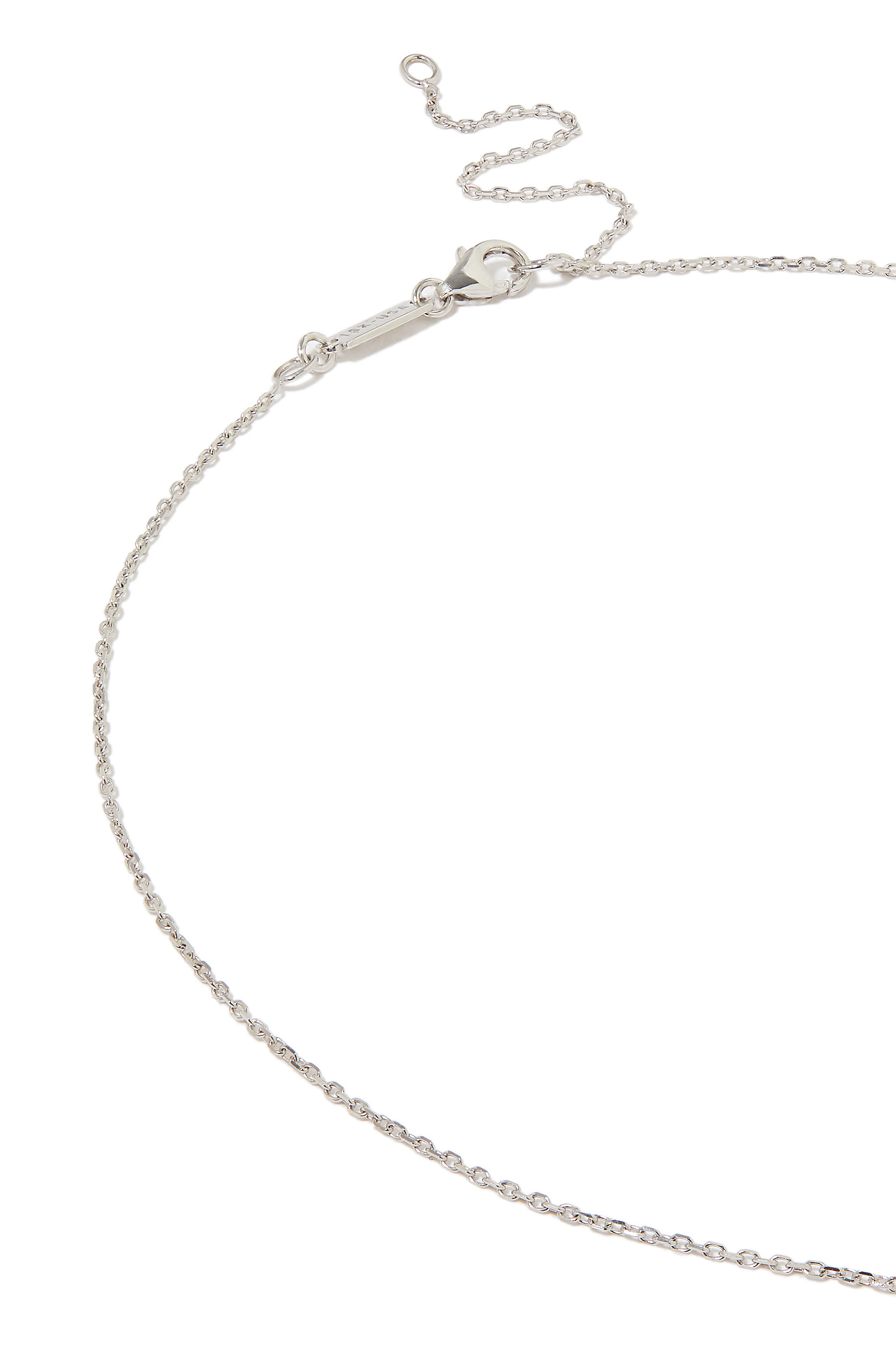Bold Diamond Bar Pendant, 18k White Gold  Diamonds