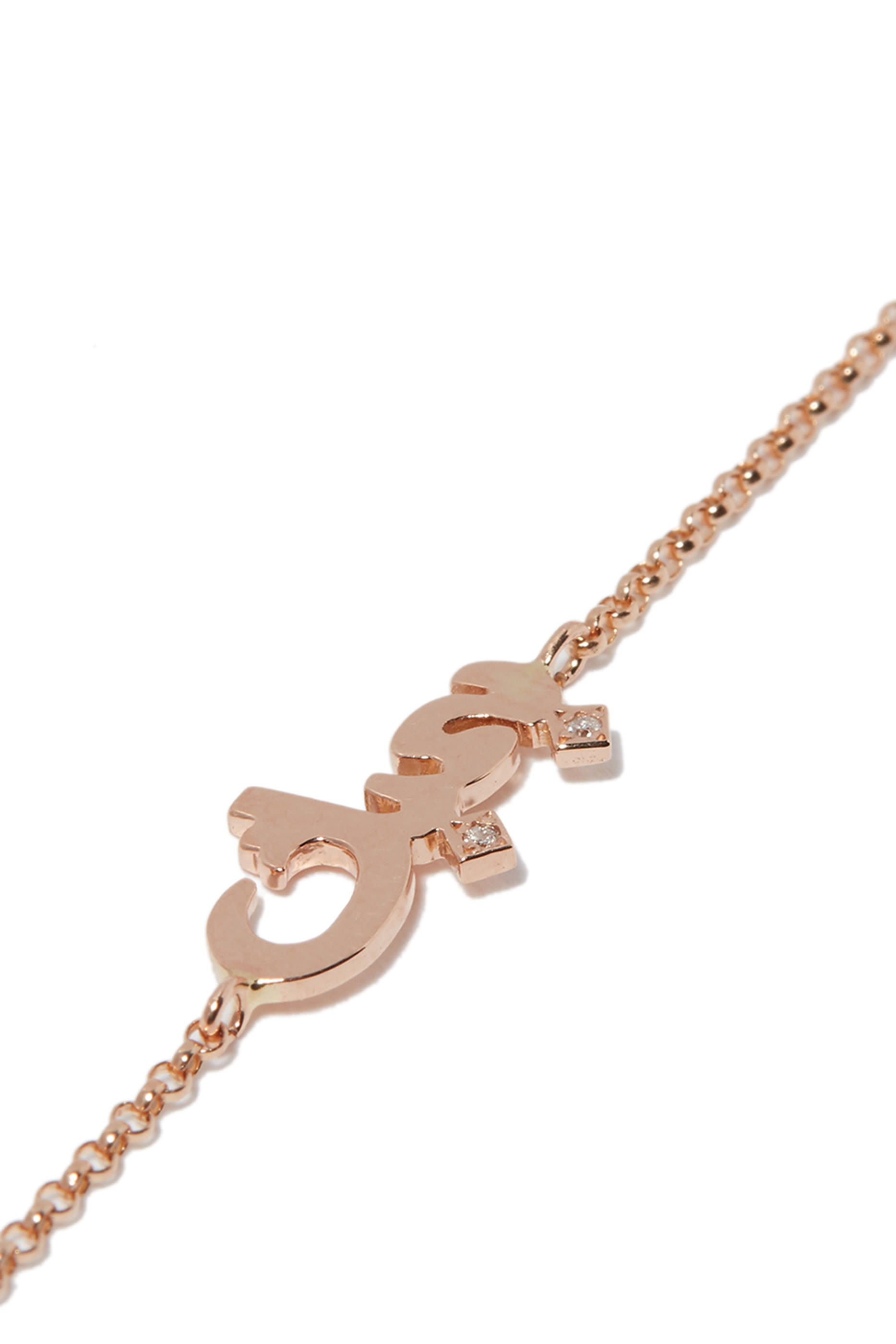 Bhebbak Diamond Dot Love Bracelet, 18k Pink Gold  Diamonds