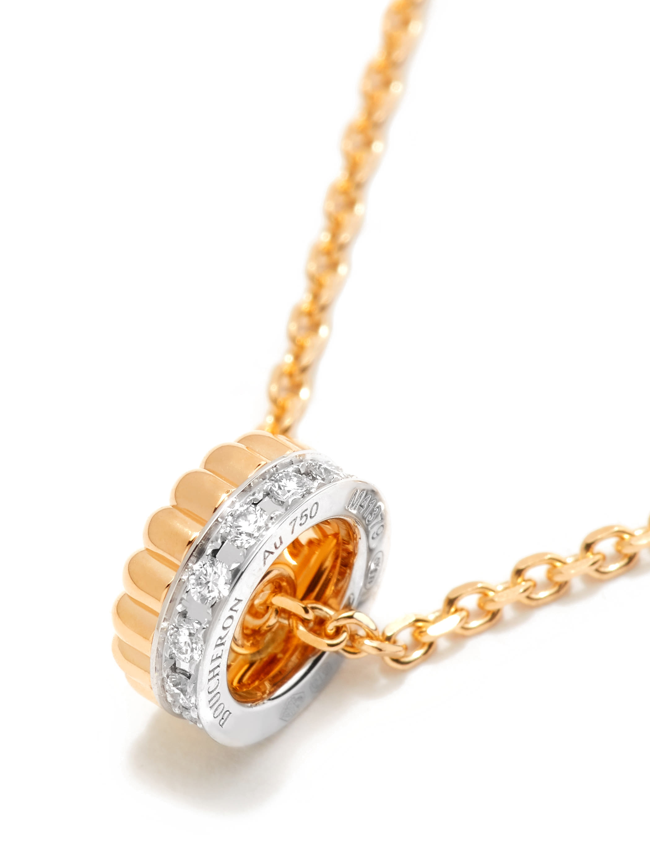 Quatre Radiant Edition Mini Pendant, 18k Mix Gold  Diamonds