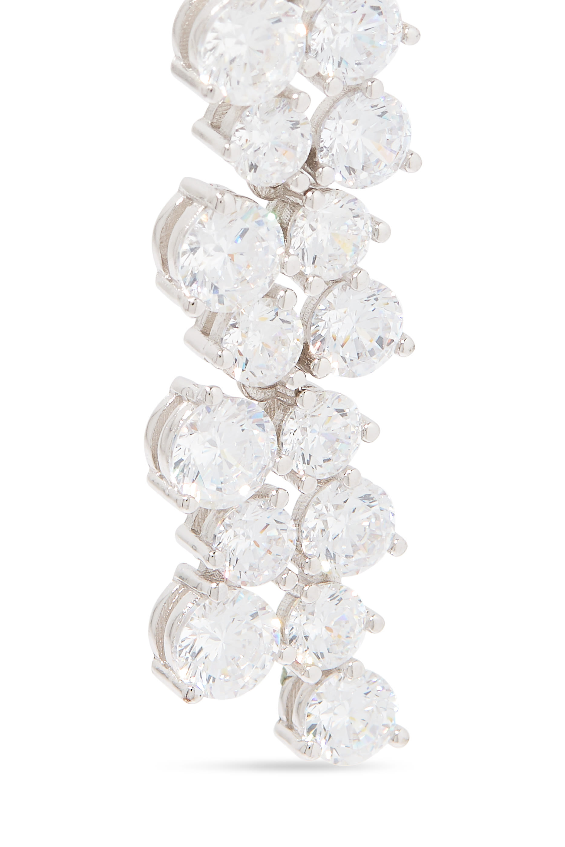  Aspen Drop Earrings, Silver Plated  AAAA+ Cubic Zirconia