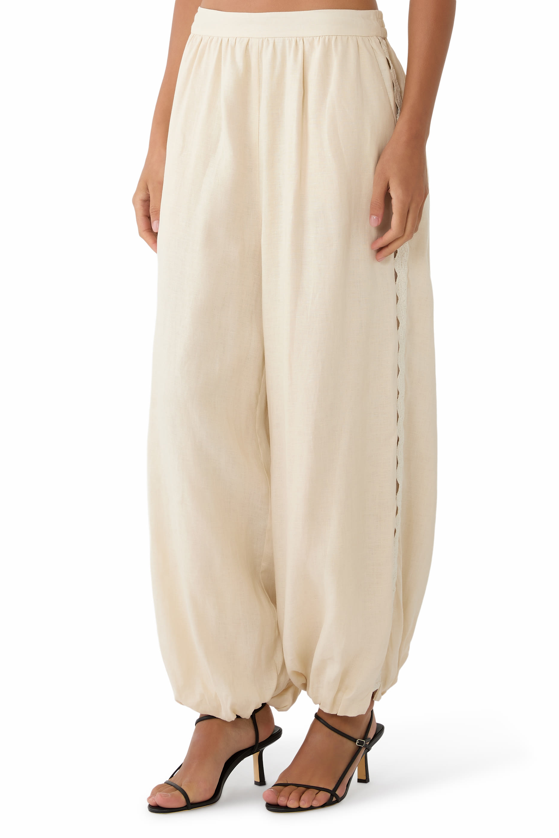 Selah Linen Lace Balloon Pants