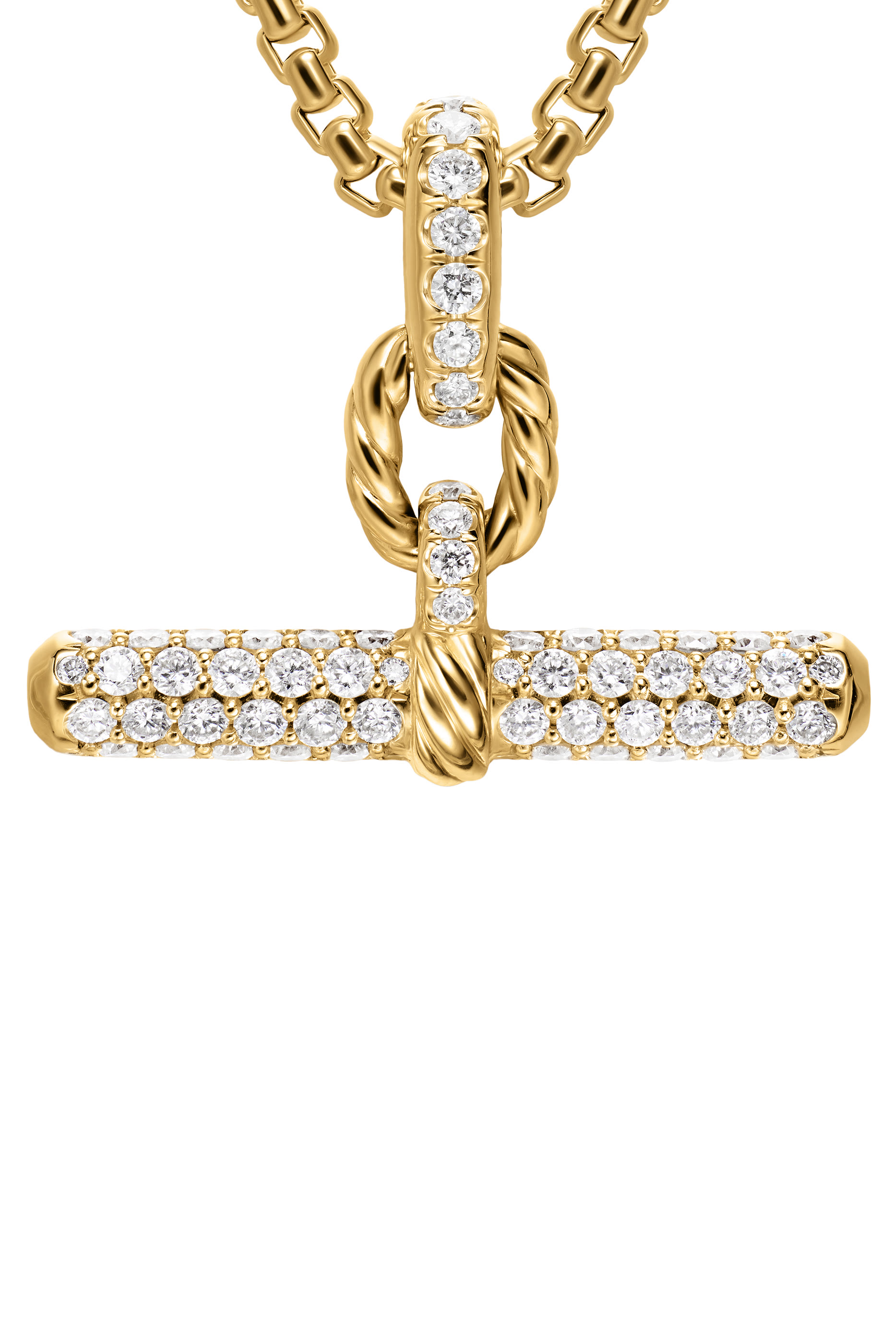 DY Madison&reg; Toggle Amulet, 18K Yellow Gold  Diamonds