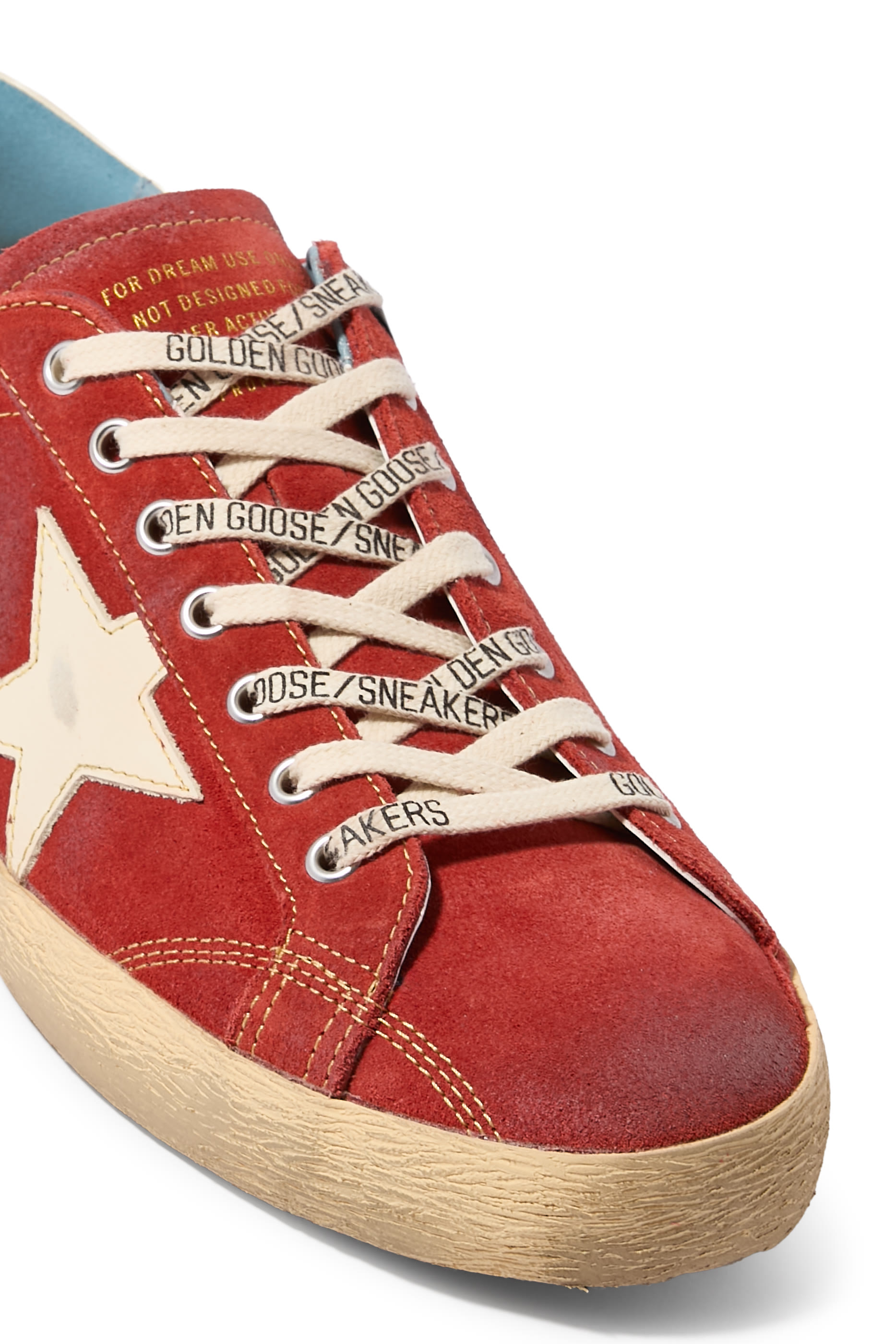 Men&rsquo;s Super-Star Sneakers in Suede with Leather Star 