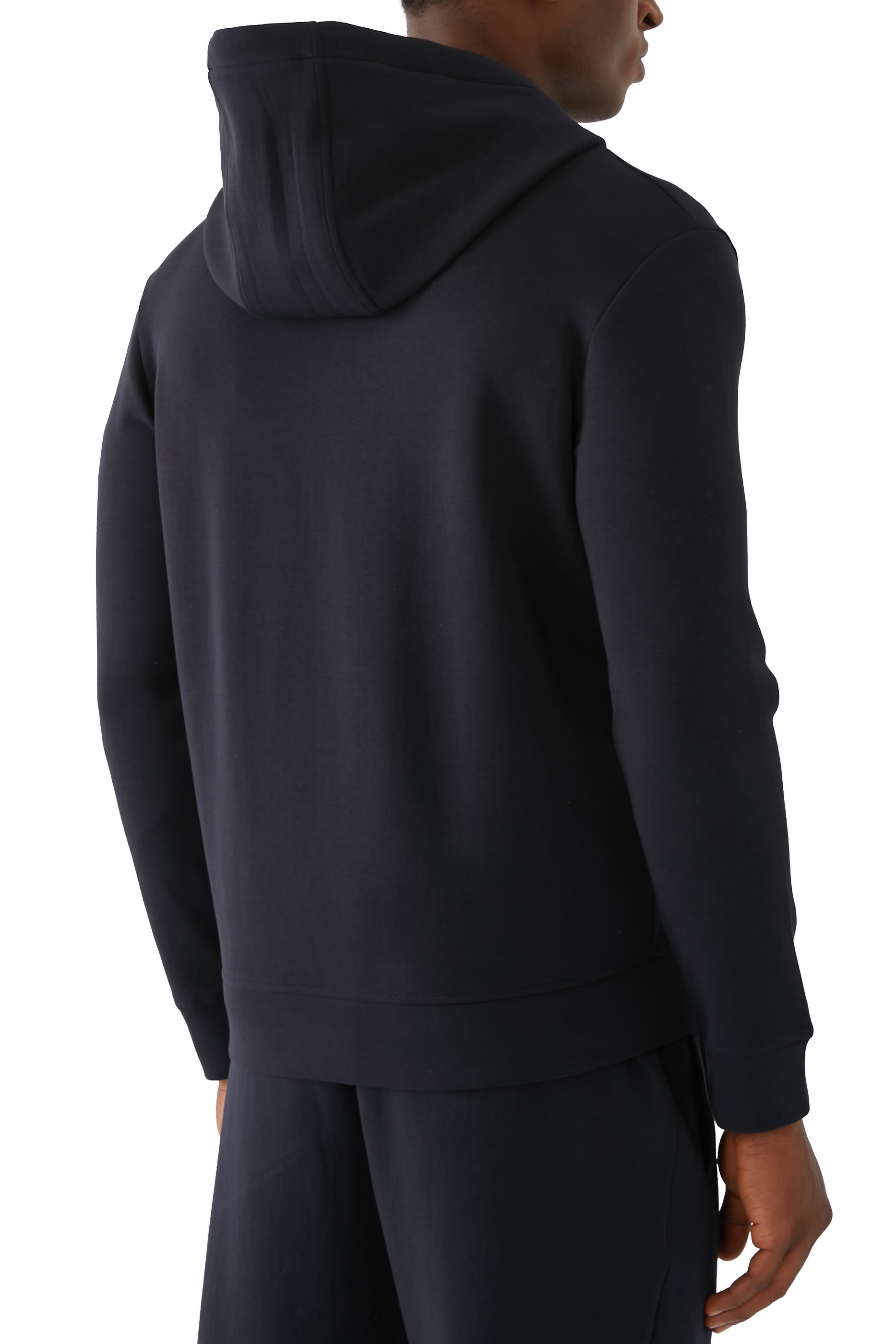 Double-Jersey Zip-Up Hooded Sweatshirt 