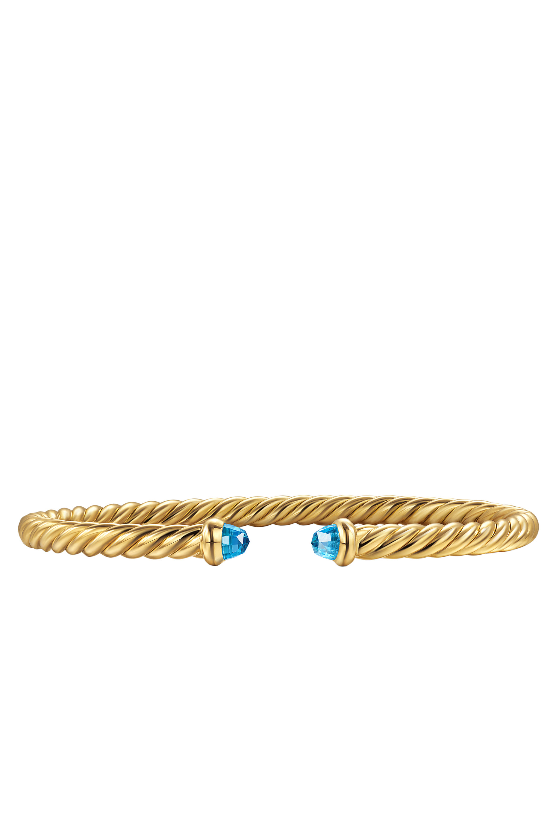 Cablespira&reg; Flex Bracelet, 18K Yellow Gold  Blue Topaz
