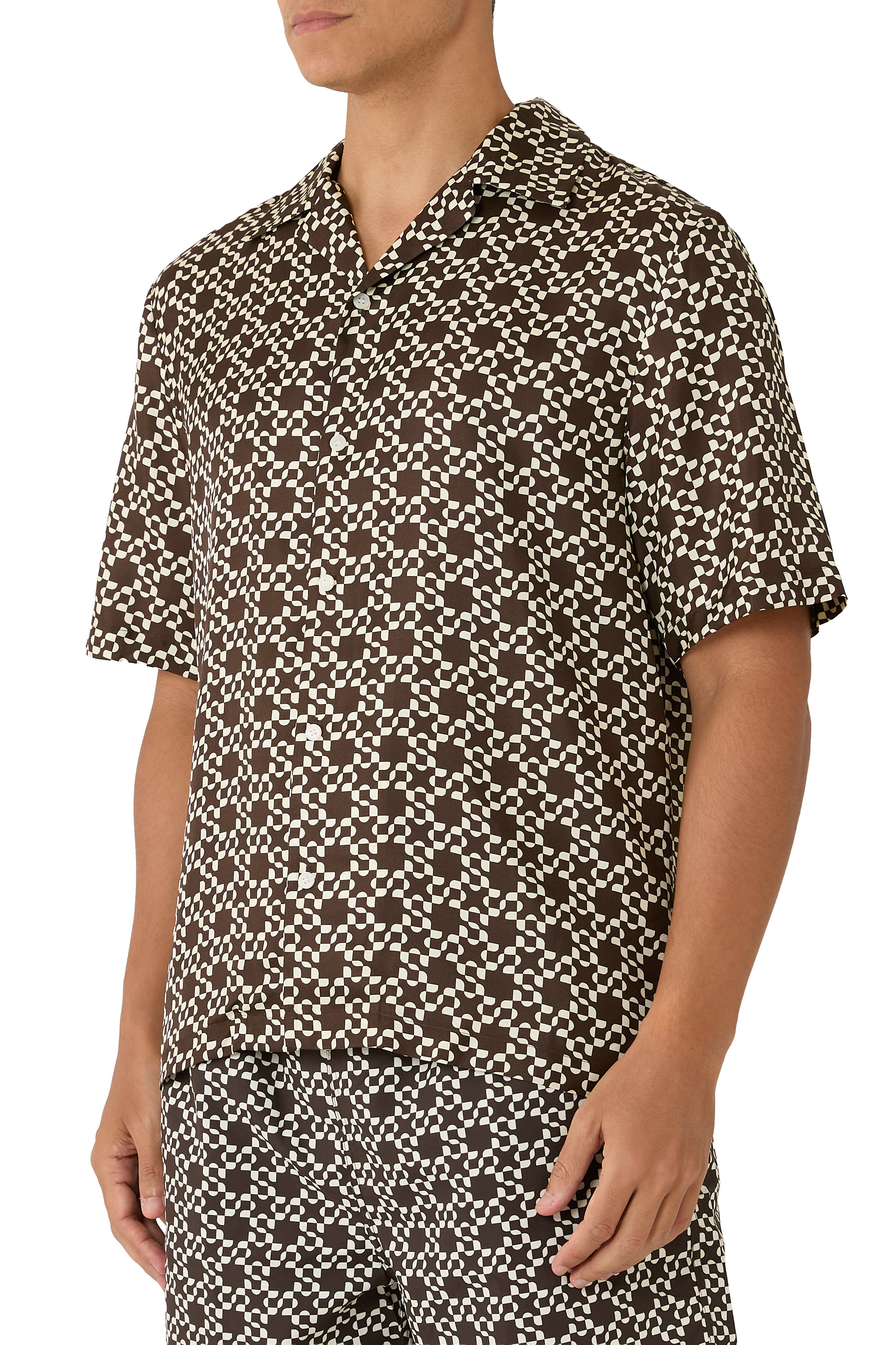 Casper Printed Silk Shirt 