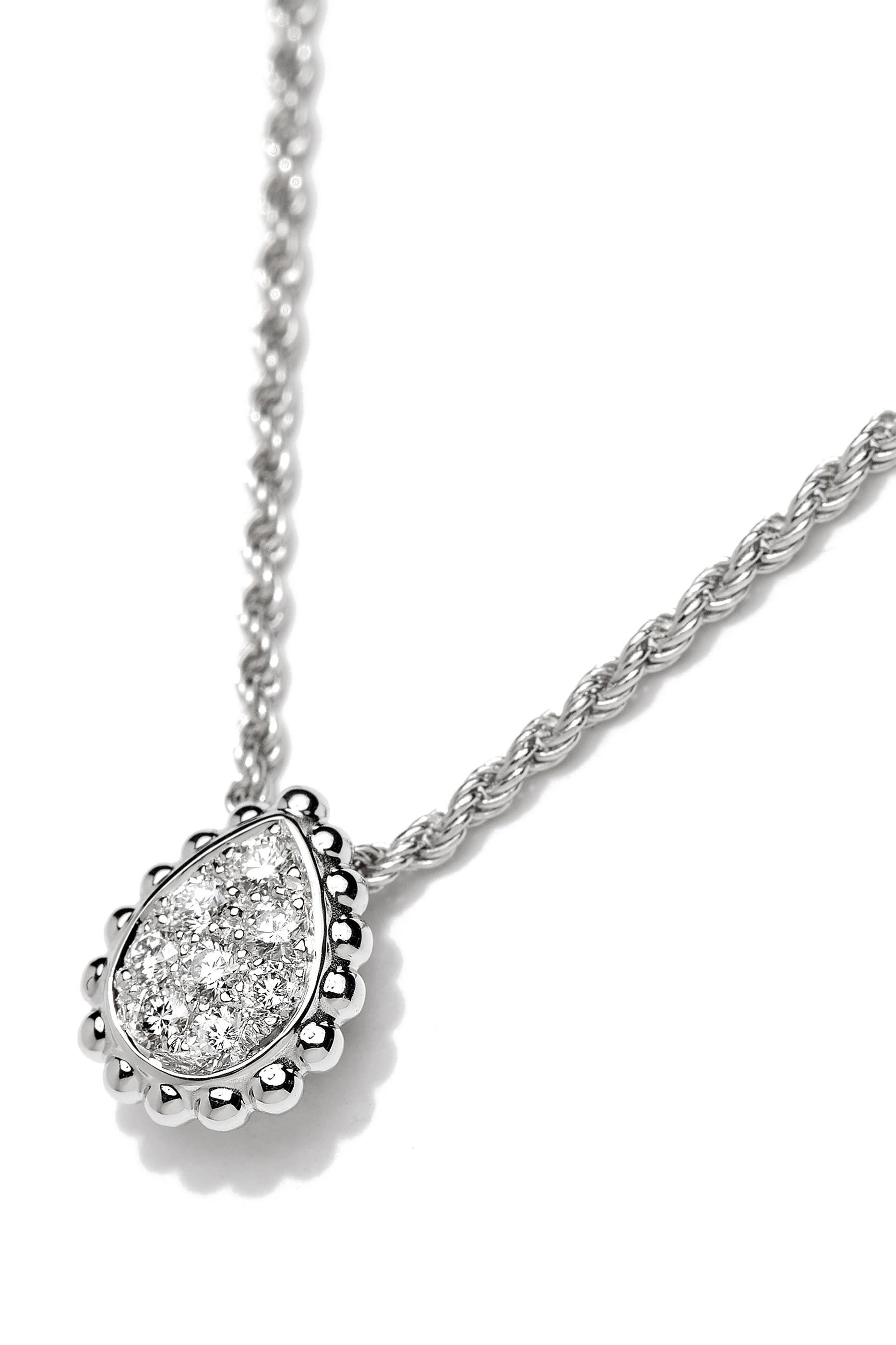 Serpent Boh&egrave;me XS Motif Pendant, 18k White Gold  Diamonds