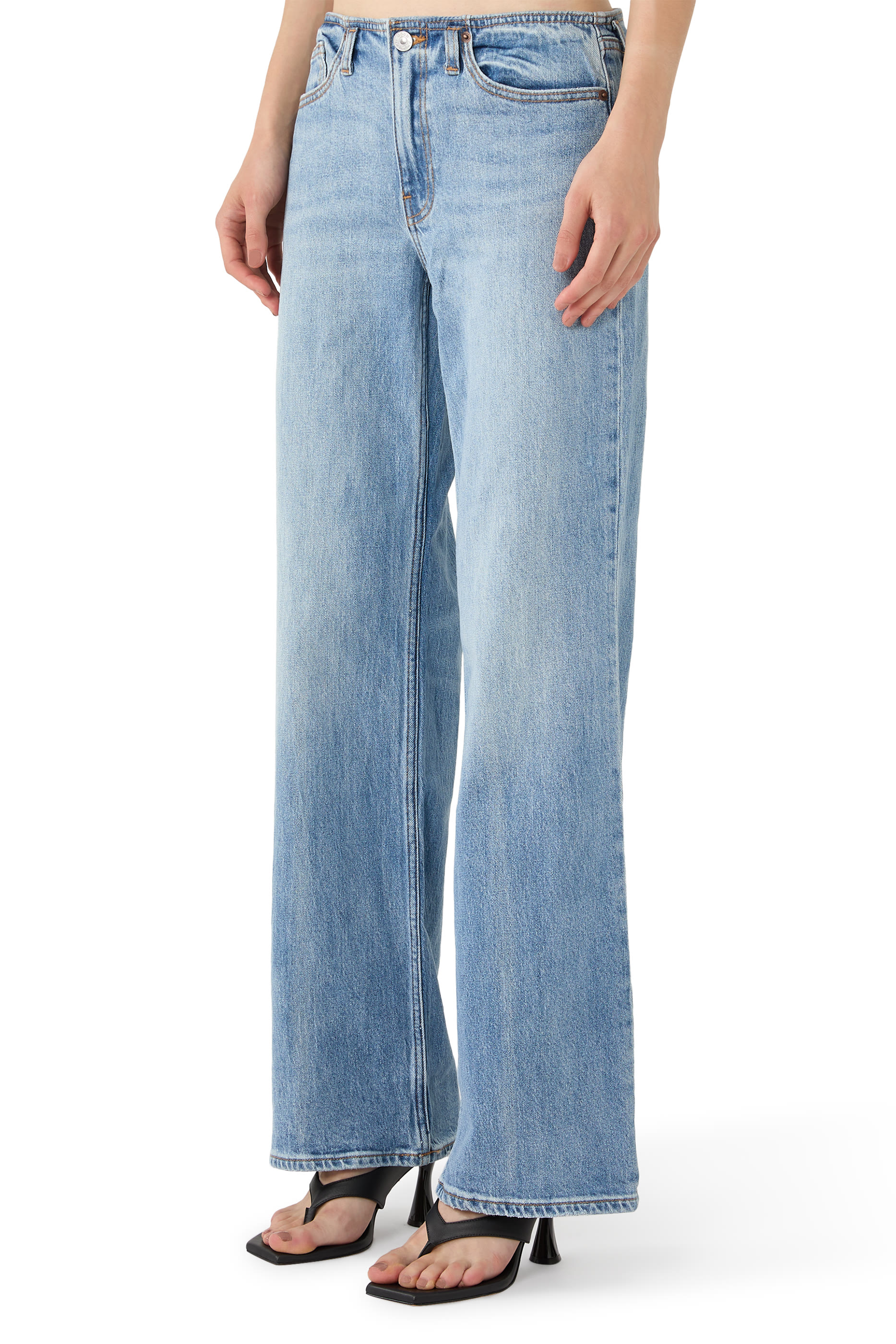 Ghost Waist Low Loose Jeans 